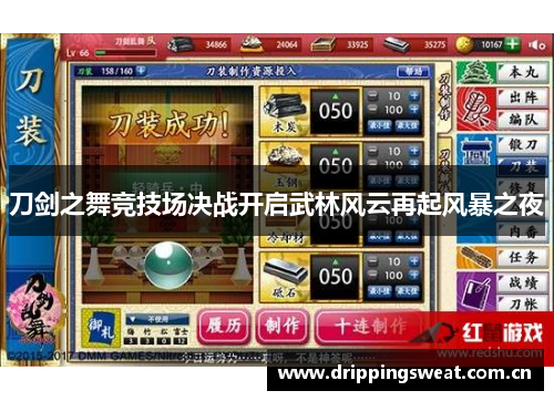 刀剑之舞竞技场决战开启武林风云再起风暴之夜